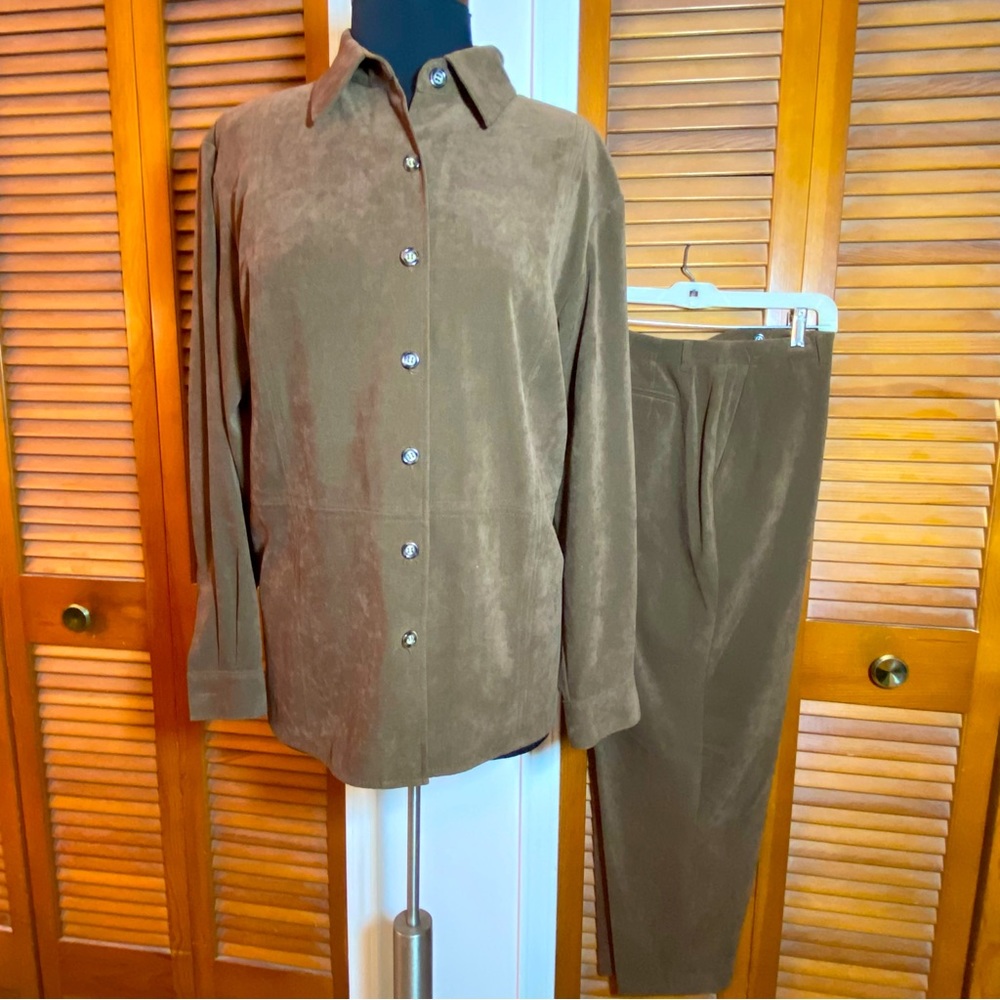 Talbots Faux Ultra Suede Top Petite Large